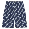 Short à motifs griffonnés « Indigo » 672410TLLJ48502