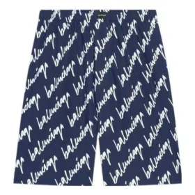 Short à motifs griffonnés « Indigo » 672410TLLJ48502
