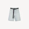 Short pour homme à ceintures, bleu clair