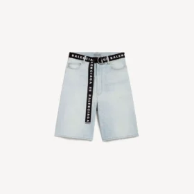 Short pour homme à ceintures, bleu clair