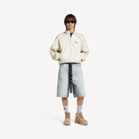 Short pour homme à ceintures, bleu clair