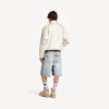 Short pour homme à ceintures, bleu clair