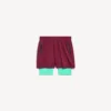 Short techwear pour homme bordeaux/aqua