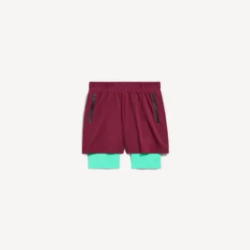 Short techwear pour homme bordeaux/aqua Short techwear pour homme bordeaux/aqua