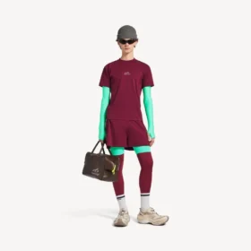 Short techwear pour homme bordeaux/aqua Short techwear pour homme bordeaux/aqua