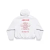 Série Music Archive : sweat à capuche zippé coupe moyenne « Light Grey Red » 744457TQVA61561