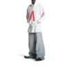 Série Music Archive : sweat à capuche zippé coupe moyenne « Light Grey Red » 744457TQVA61561
