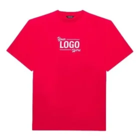 SS21 Imprimé alphabet, manches courtes, unisexe, rouge 651795TKV816295