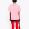 SS21 Imprimé alphabétique, manches courtes, unisexe, rose 612965TJVL51401