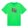 SS21 Imprimé cartoon à petits motifs, manches courtes, unisexe, vert 612966TJVM93302