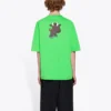 SS21 Imprimé cartoon à petits motifs, manches courtes, unisexe, vert 612966TJVM93302