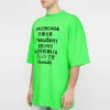 SS21 Motif de mots, manches courtes, unisexe, vert 641614TJVI34162