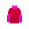 SS21 Sweat à capuche à empiècements, manches longues, unisexe, rose et rouge 657037TKV826295