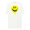 SS21 T-shirt ample à manches courtes blanc avec imprimé « Smiling Face » 641655TKVA18639