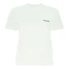 SS21 T-shirt à col rond et manches courtes avec logo, blanc 612964TJV879040