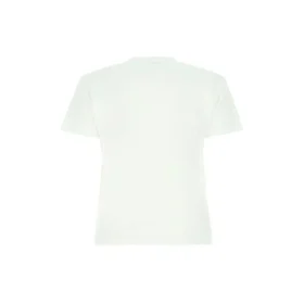 SS21 T-shirt à col rond et manches courtes avec logo, blanc 612964TJV879040