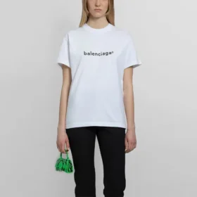 SS21 T-shirt décontracté à manches courtes et imprimé « Alphabet Logo » – Grand format – Blanc 612965TIV549040