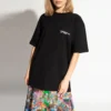 SS21 T-shirt à manches courtes brodé, noir 641655TKV861070