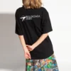 SS21 T-shirt à manches courtes brodé, noir 641655TKV861070