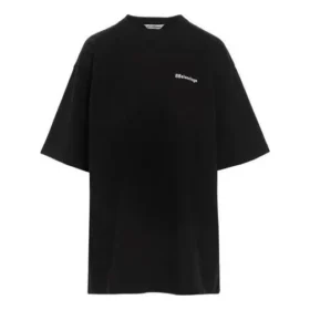 SS21 T-shirt noir à col rond avec logo BB Letter 641655TJV871070