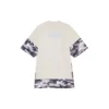 SS21 T-shirt rétro à double épaisseur, manches courtes, blanc 641584TJVI19013
