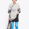 SS21 T-shirt rétro à double épaisseur, manches courtes, blanc 641584TJVI19013