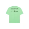 SS21 T-shirt rétro à manches courtes vert fluo 612965THV844162