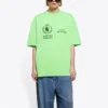 SS21 T-shirt rétro à manches courtes vert fluo 612965THV844162