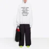 Sweat à capuche imprimé, unisexe, blanc 641679TJVI69040