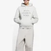 Sweat à capuche rétréci « Fashion Week SS21 » Gris 657683TKV852984