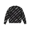 Sweat à col rond avec imprimé logo sur toute la surface « Noir Blanc » 724858T16651070