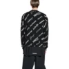 Sweat à col rond avec imprimé logo sur toute la surface « Noir Blanc » 724858T16651070