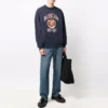 Sweat à col rond avec imprimé logo universitaire « Navy » 676629TLV908067