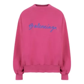 Sweat à col rond avec logo script « Dark Fuchsia » 697869TMVB50507