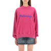 Sweat à col rond avec logo script « Dark Fuchsia » 697869TMVB50507