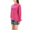 Sweat à col rond avec logo script « Dark Fuchsia » 697869TMVB50507