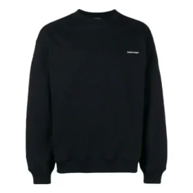 Sweat à col rond avec petit logo contrasté « Black White » 556147TYK271000