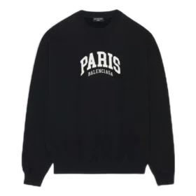 Sweat à col rond Cities Paris « Black White » 676629TLVL81070
