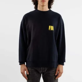 Sweat à col rond FBI « Bleu marine/Jaune » 676629TLVH14265