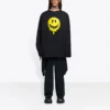 Sweat à col rond imprimé unisexe SS21 Noir 651796TKVA11012