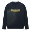 Sweat à col rond Worldwide Retail Therapy « Washed Black Yellow » 676629TLVA91361