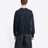 Sweat à col rond Worldwide Retail Therapy « Washed Black Yellow » 676629TLVA91361