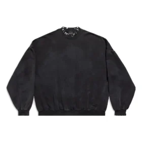 Sweat rond ajouré oversize « Black Faded » 762718TPVD91055