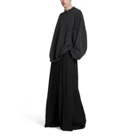 Sweat rond ajouré oversize « Black Faded » 762718TPVD91055