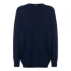Sweat-shirt en maille de cachemire à col rond et logo dans le dos « Navy » 583111T40924140