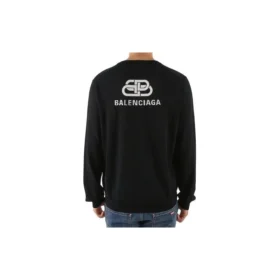 Sweat-shirt à imprimé au dos « Black White » en maille interlock 583117T14394170