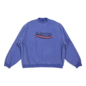 Sweat-shirt oversize « Blue » 720428TNVE84119 avec illustration de la Political Campaign dessinée à la main