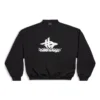 Sweat-shirt rond sport à superposition « Black White » 767860TPVF31070