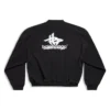Sweat-shirt rond sport à superposition « Black White » 767860TPVF31070