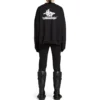 Sweat-shirt rond sport à superposition « Black White » 767860TPVF31070